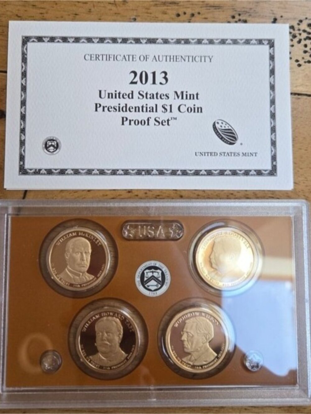 2013 United States Mint Presidential $1 Coin Proof Set - Gold Tone PRICE FIRM